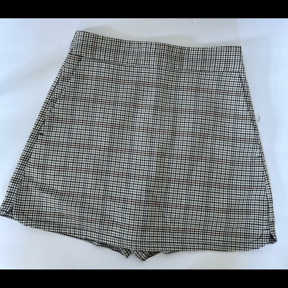 Zara Monochrome Checkered Skirt
